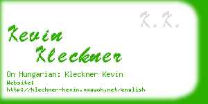 kevin kleckner business card